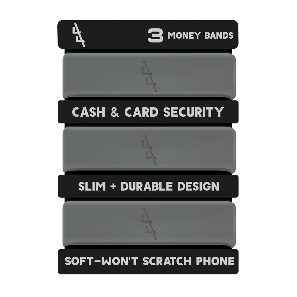 4970 Rubber Silicone Money Bands for Cash & Cards 3, Wallet Money Clip